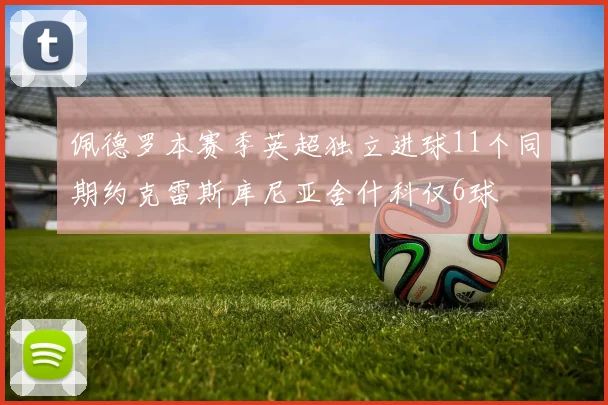 佩德罗本赛季英超独立进球11个同期约克雷斯库尼亚舍什科仅6球